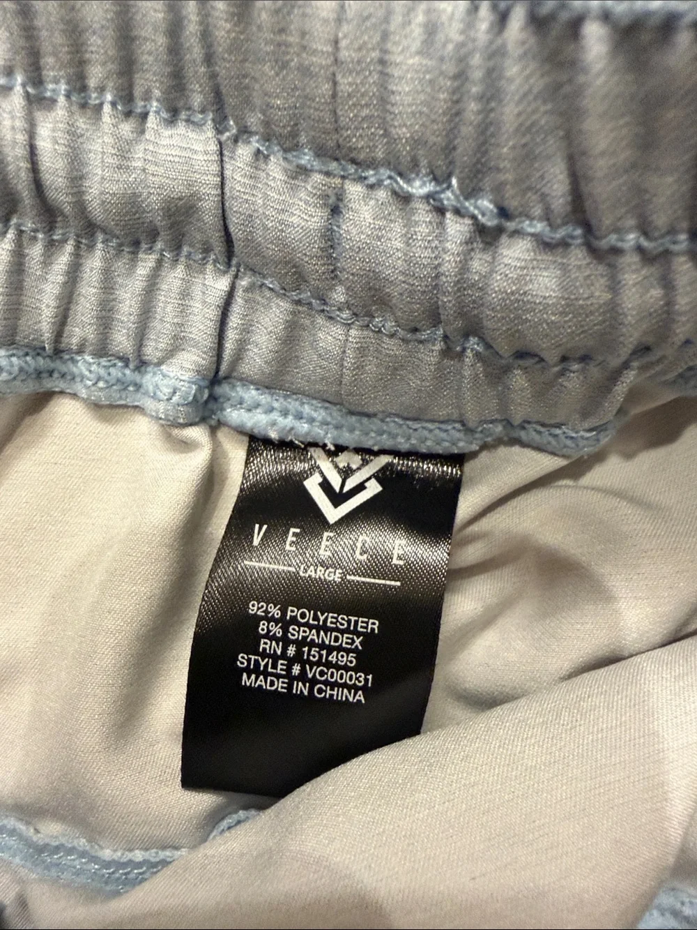 Men's Light Gray Elastic-Waist Casual Shorts